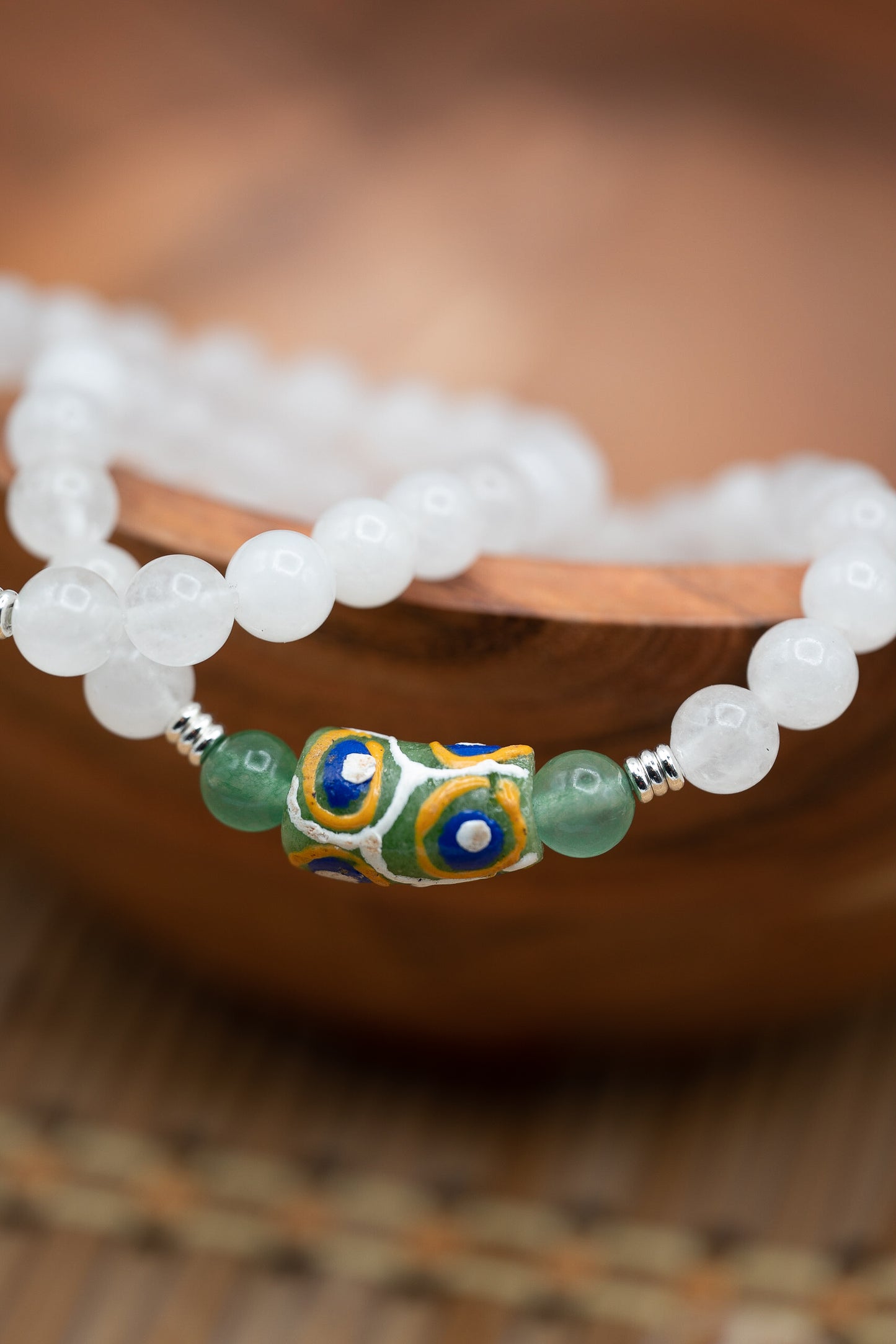 White Jade & Green Aventurine - Growth, Peace & Communication