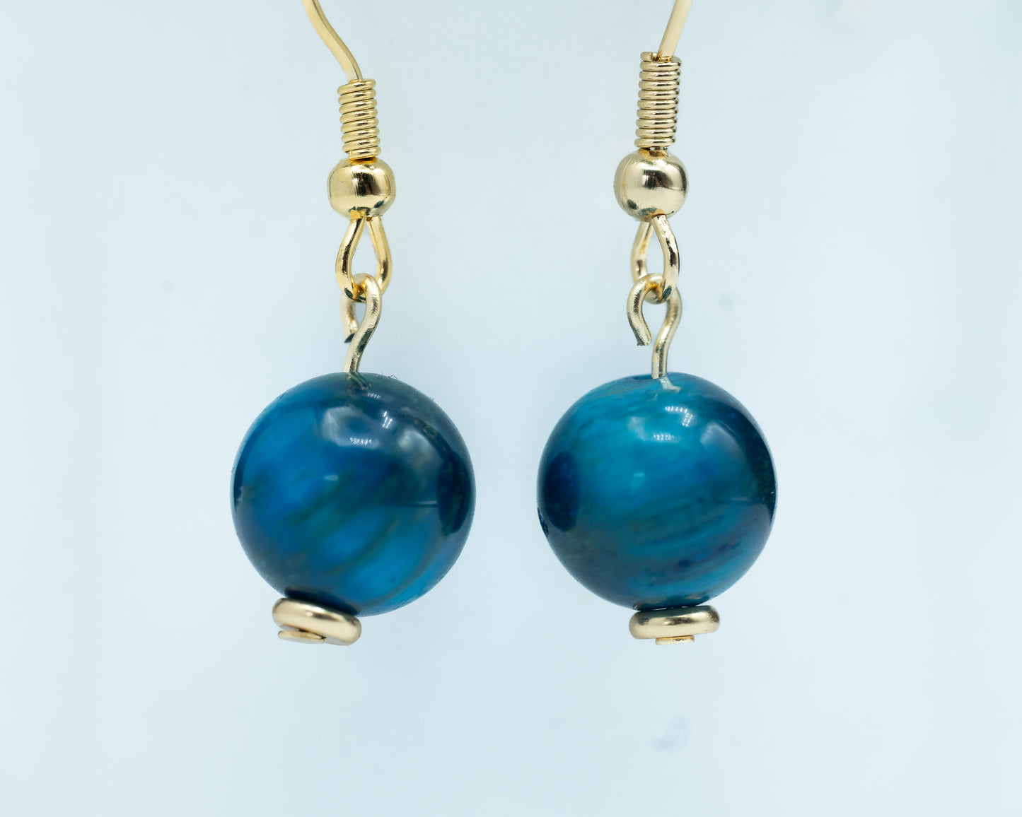 Blue Tiger Eye Earrings