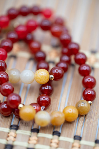 Red Agate and Yellow Onyx -Strength, Balance & Positivity